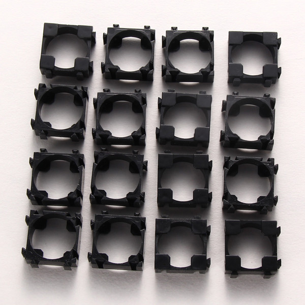 18650 100pcs 18650 Storage Box Bracket Battery 18650 Li-ion Cell Holder Safety Anti Vibration Plastic Case Black