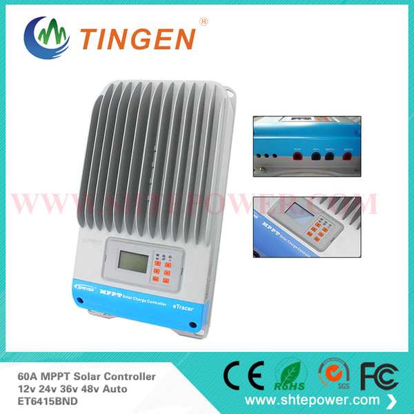 60A ET6415BND 12V 24V 36V 48V auto Work eTracer MPPT Solar Panel Battery Charge Controller Regulators