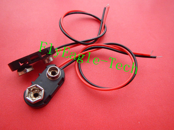 1000Pcs DIY DC 9 Volt 9V SNAP ON BATTERY CLIP CONNECTOR Hard Plastic Free Shipping length:15cm New (ITSP)