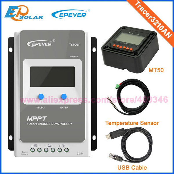 EPsolar MPPT solar controller 30A 30amp with MT50 remote meter Tracer3210AN for 12V/24V auto work