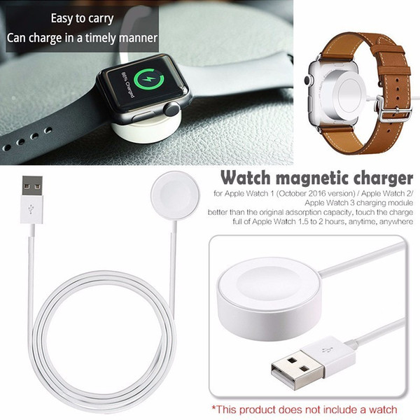 Wireless Magnetic Charging Cable for Apple Watch White USB Charging Cable 38/42mm Series 2/3 High Quality Portable 1M