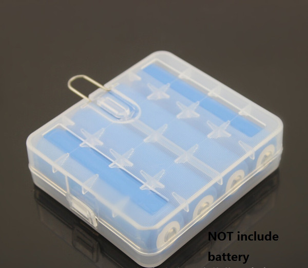 NEW Clear mix colors Portable Hard Plastic 18650 Battery Case battery Holder Storage Case Box for 4 18650 battery box case with Hook Holder