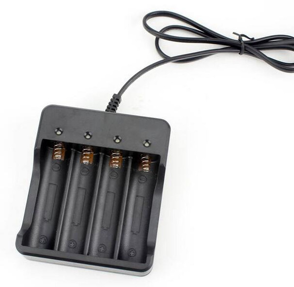 High Quality black 3.7v 4 slots intelligent multi 18650 Lithium Ion Battery Charger free shipping