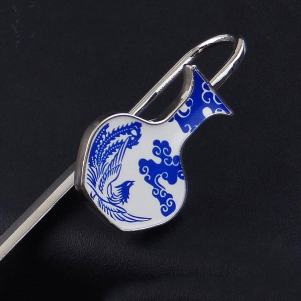 Stock Chinese style Blue and white porcelain Bookmark Mental Reading bookmark cultural gifts with Chinese characteristics Celadon Porcelain