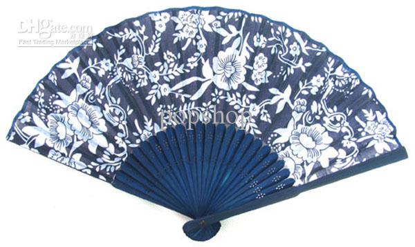 20 X art handmade flower chinese silk folding bamboo hand fan fans