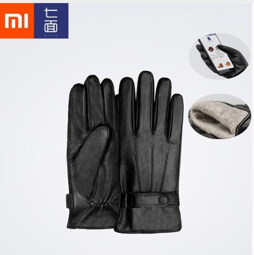 Xiaomi Mijia Qimian Lambskin Touch Screen Gloves Spanish Raw Winter Autumn Thicken Warm unisex for driving,moto,fishing D5#