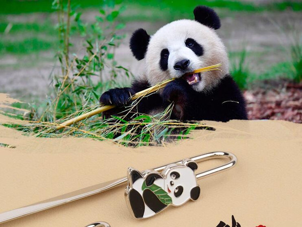 Panda Bookmark student's gift Chinese cultural gifts Reading bookmark with opp bag China style souvenir Best gift