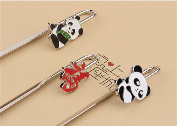 2018 Panda Bookmark student's gift Chinese cultural gifts Reading bookmark with opp bag China style souvenir Best gift