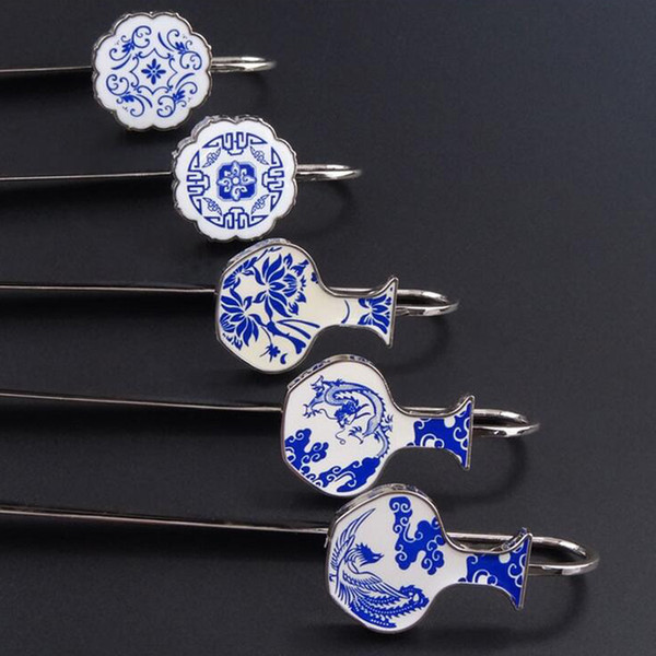 2018 Chinese style Blue and white porcelain Bookmark Mental Reading bookmark cultural gifts with Chinese characteristics Celadon Porcelain