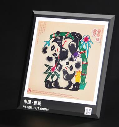 Paper-cut window flower handmade Chinese style gift color paper-cut Xi'an souvenir