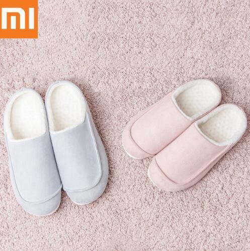 New Xiaomi One Cloud Suede Pull Insole Slippers Cotton Slip Non-slip Home Winter Slippers Warm Breathable Shoes Men Women