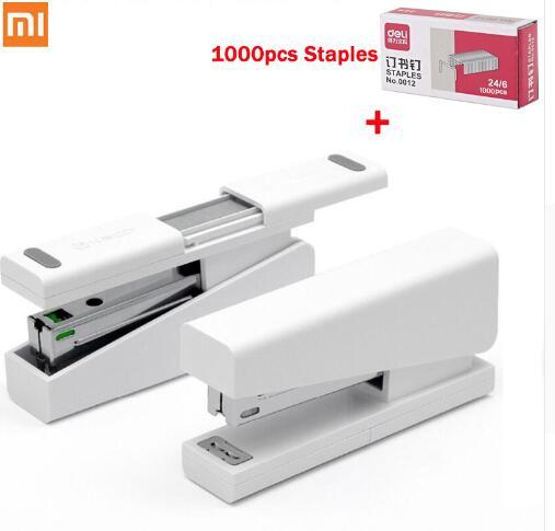 Original Xiaomi Mijia Kaco LEMO Stapler 24/6 26/6 with 100pcs Staples for Paper Binding Business School Office Use