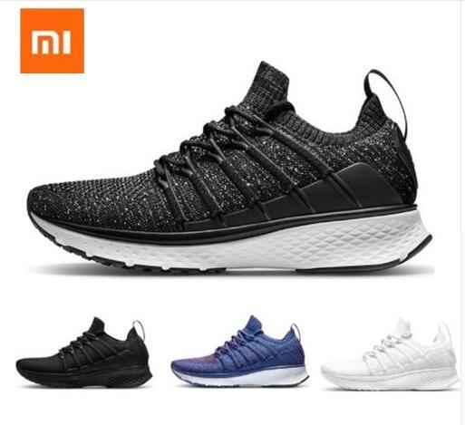 New Xiaomi Mijia 2 Sneaker Smart Sports Uni-moulding Techinique Fishbone Lock System Elastic Knitting Vamp Shock-absorbing Sole