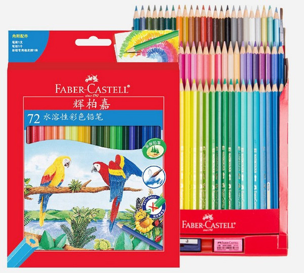 24 Color FABER-CASTELL Water soluble color lead student drawing color pencil set red box adult hand drawing