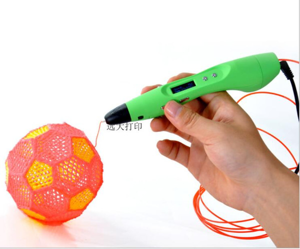 Free Shipping Kids Gift Toy 3D Drawing Pen With OLED Screen Free PLA Filament