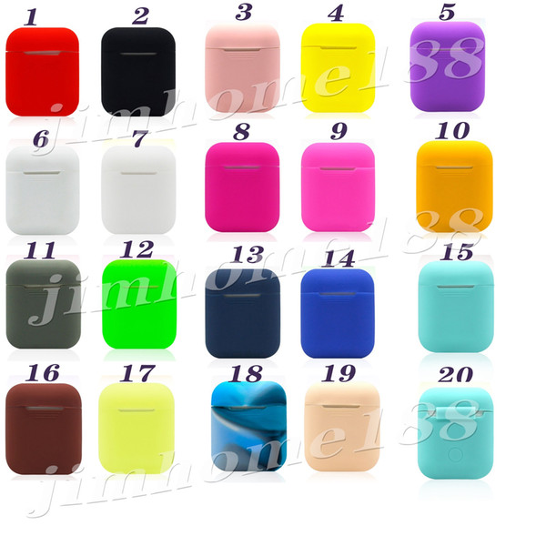 50 piece New Soft Silicone Case For Apple Airpods Shockproof Cover For Apple AirPods Earphone Cases Ultra Thin earphone Protector Case