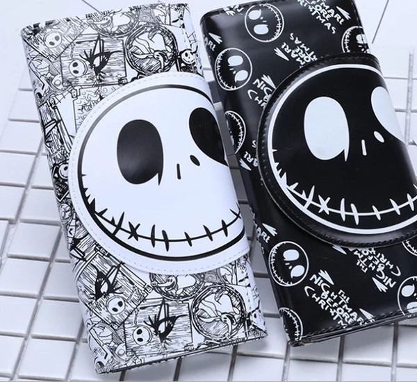 Foreign Trade Cartoon Wallet Christmas Eve Fear Jack Skull Head Boys and Girls General Cool Wallet Long Button Wallet Make Strange Shopping