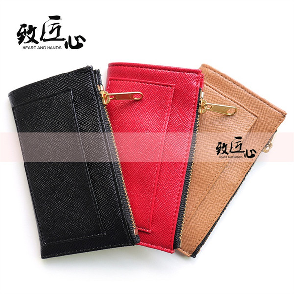 DOKDO Top quality Lady style Premium Saffiano PU Key Wallet Women Hot Selling credit card holder mini Purse