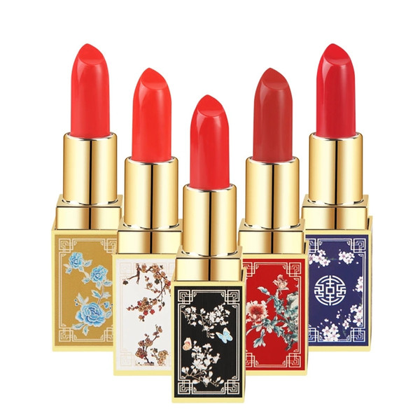 Luxury Package The Imperial Palace Style 3d Wholesale Square Aluminum Mate Lipstick Long Lasting Lipstick