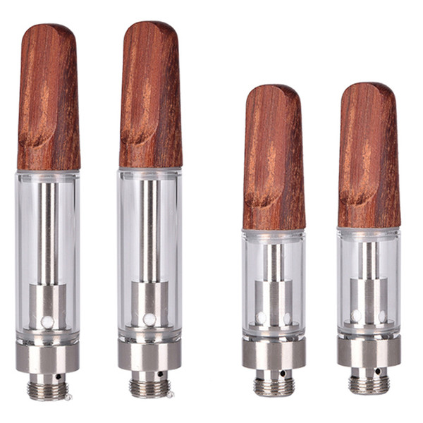 Dabwoods Cartridge Wood Tip 0.5ml 0.8ml 1ml Ceramic Coil Vape Pens Cartridges Empty Vaporizer Pen 510 Thread Oil Tank