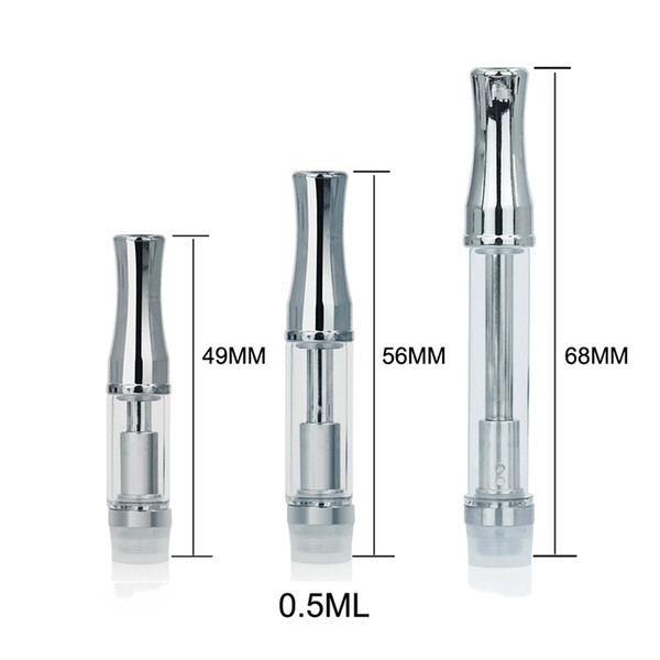 2018 Hot Sale 92A3 Cartridge Vape Thick Oil Round Mouthpiece Vaporizer Glass Tank Dual Coil for Thick Oil