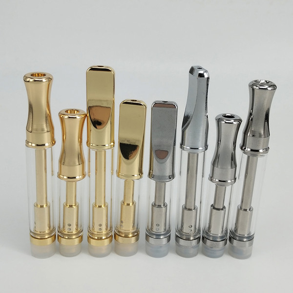 92A3 Vape Pen Cartridges Thick Oil Carts .5ml 1ml Glass Vape Cartridge 510 Thread Dual Coil Atomizer Glass Tank with Round Flat Mouthpiece