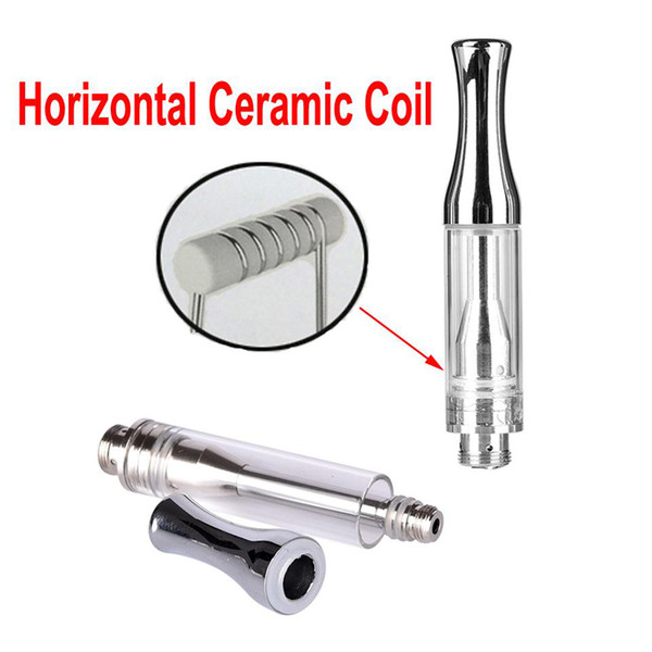 2018 GLASS Vaporizer Drip Tip 510 Thread Atomizer Wickless Coil Tank for Preheat Vape Battery