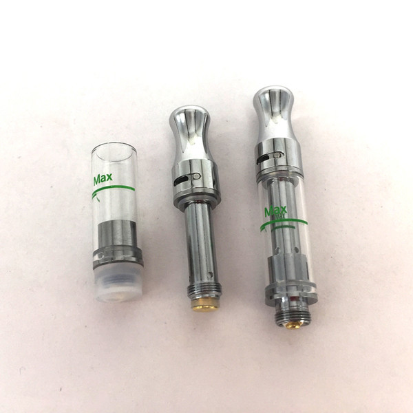 Newest .5g 1g Top Airflow Vertical Ceramic Wickless thick oil Cartridge 101 V9 Glass tank Round tip with Removable central