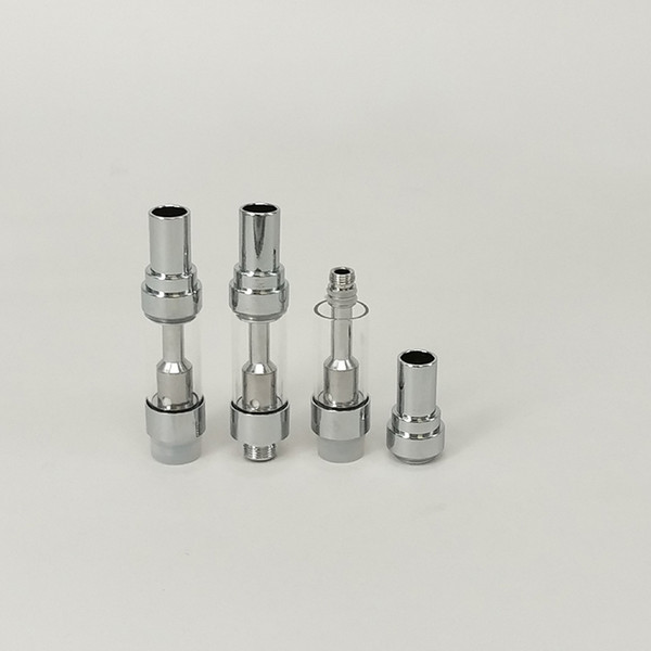 .5ml Th205 Glass Tank Vaporizer Metal Tip Ceramic Core Cartridge Tank with 2.0mm Intake Holes For Thick Oil