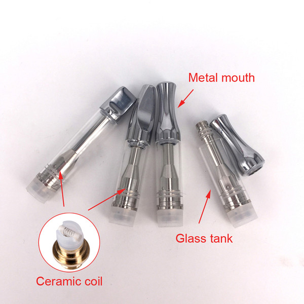 High quality 92A3 Ceramic coil glass vaporizer AC1003 510 Thick oil atomizer bud touch vape tanks .5ml 1ml O pen disposable cartridges