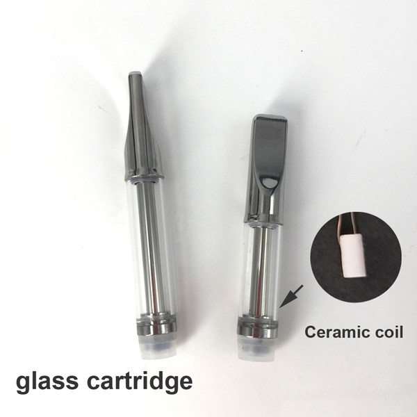 Glass Cartridge with Ceramic Coil Pyrex Glass Tank 92A3 Atomizer 1.5mm Oil holes Vaporizer Stainless Steel 510 Thread Ceramic Core Tank