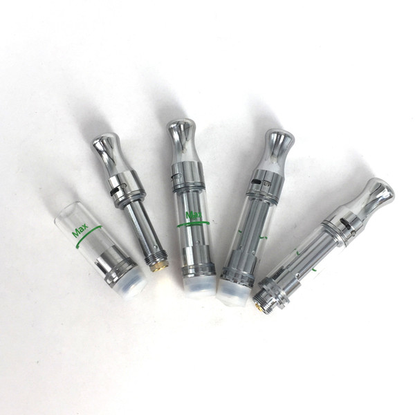 Wickless Vertical Ceramic Coil thick oil Cartridge Top Adjustable Airflow .5ml 1ml Glass Tank 510 o pen ce3 BUD thick oil vape atomizer