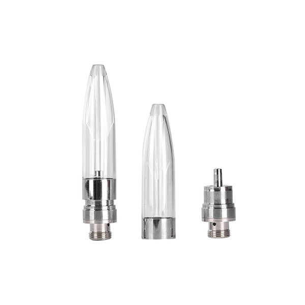 Newest E3 Oil Vape Cartridge 0.5ml Ceramic Coil Plastic Tank Disposable Vape Atomizer 1.0mm Oil Hole Press On Tip