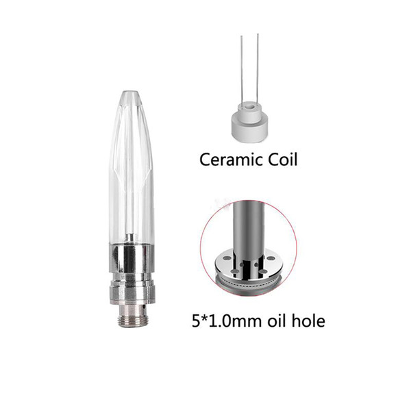 E3 Press On Tip Thick Oil Vape Cartridge Oil Tank 510 Cartridge Ceramic Coil Smoking Plastic Tank TH205 TH210 Atomizer