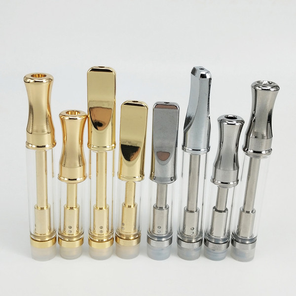 Round flat Mouthpiece Dual Coil 92a3 Thick Oil Atomizer Pyrex Glass Tank Cartridge 510 Thread Vape Pen