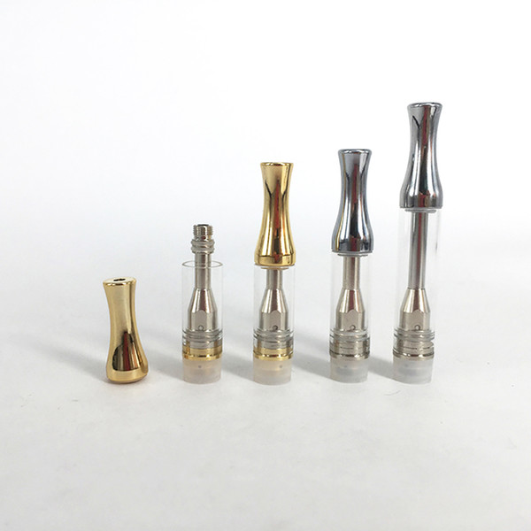 AC1003 Cartridge No Leakage 0.5ml 1.0ml Metal Drip Tip Pyrex Glass Tank With Ceramic Coil 510 Cartridges Vaporizer Atomizers