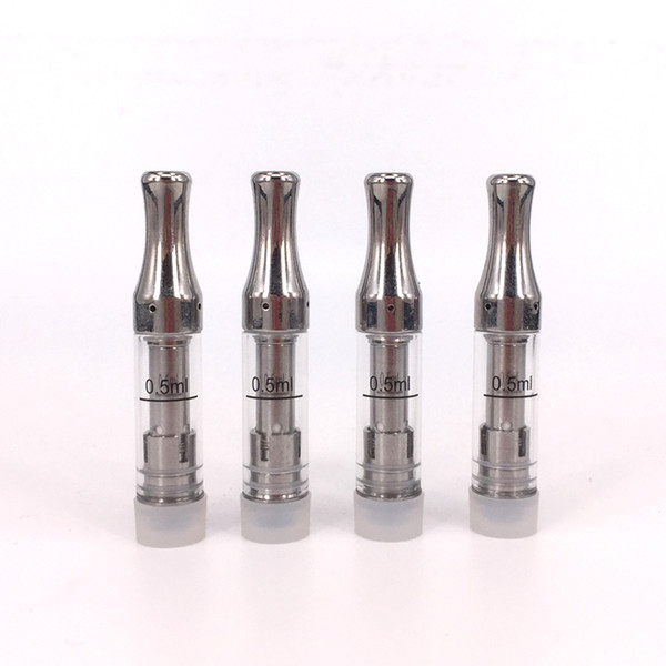 Newest .5g P1 Top Airflow Vertical Ceramic Wickless coil thick oil Cartridge Glass tank Metal Round tip Removable central PK Liberty V9