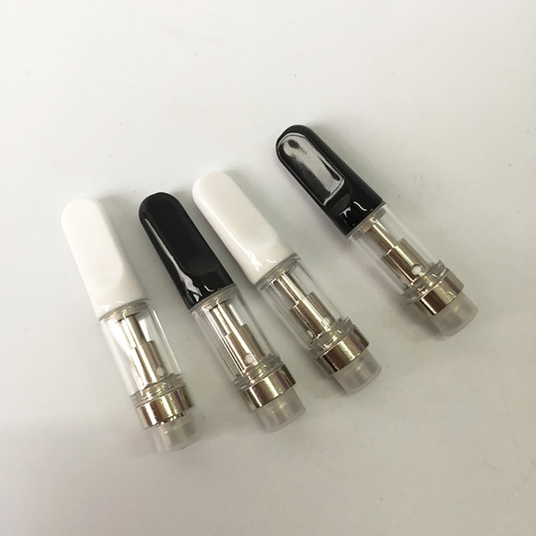 Ceramic Tip Cartridges 0.5ml 1.0ml Empty Vape Cartridges Glass Oil Tank Vaporizer Pen 510 Thread Atomizer Vape Carts Thick Oil Cartridge