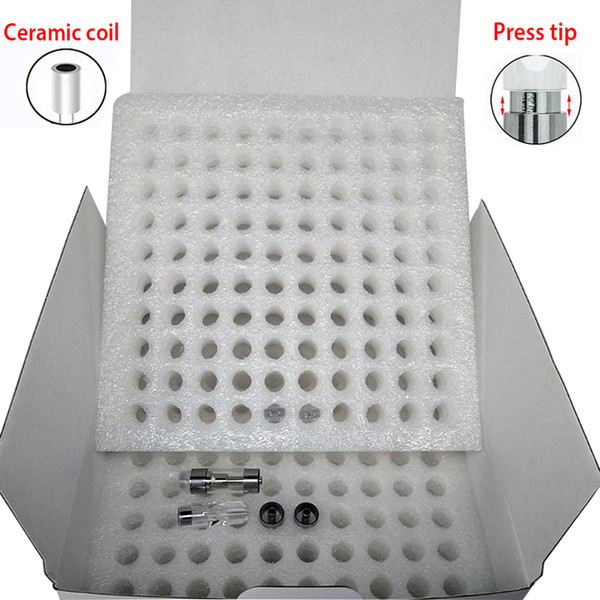 Dank M6T Cartridge Press Tip 0.5ml 1ml Ceramic Vape Pens Box Packaging Empty Vaporizer Pen 510 Thread Atomizer Thick Oil Tank