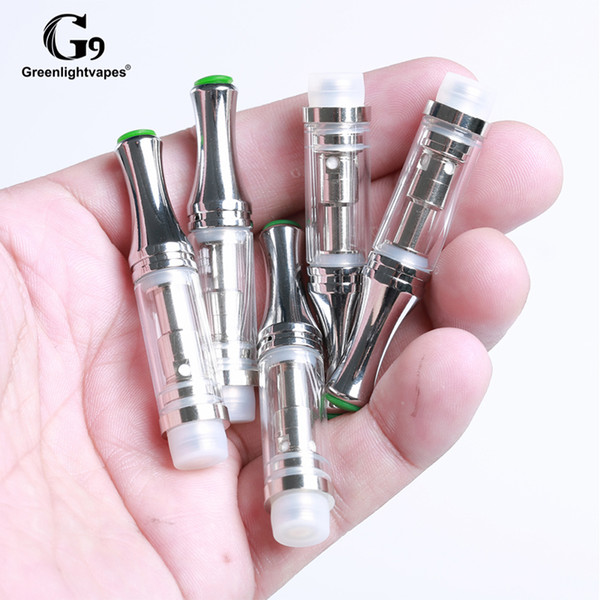 Best Selling Product Original Greenlightvapes G10 Leak Proof 0.5ml 1.0ml Ceramic Coil Pyrex Glass Vape Pen Atomizer Cartridge