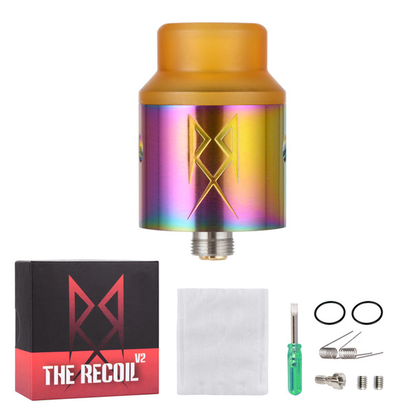 WOLFTEETH RDA Clone Rebuildable Dripping Atomizer Dual Coil Recoil V2 Detachable POM Drip tip Heightened Base Wall & Double Leak-Proof 1207