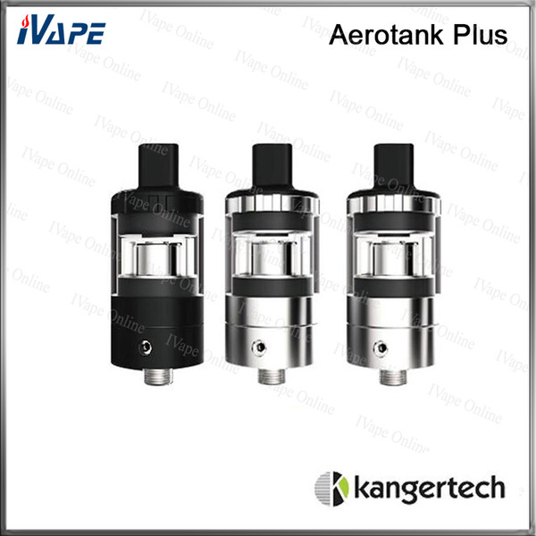 100% Original Kanger Aerotank Plus Atomizer 2ml Aerotank Plus Tank Top Filing With Adjustable Airflow Valve MTL Drip Tip & SSOCC Coil Head