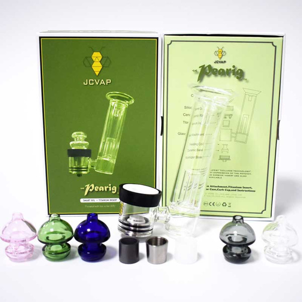 JCVAP Pearig Smart eRig glass attachment atomizer with Quartz Titanium Sic Insert Bowls Heady Carb Cap Atomizer Wax Oil Rig Vaporizer