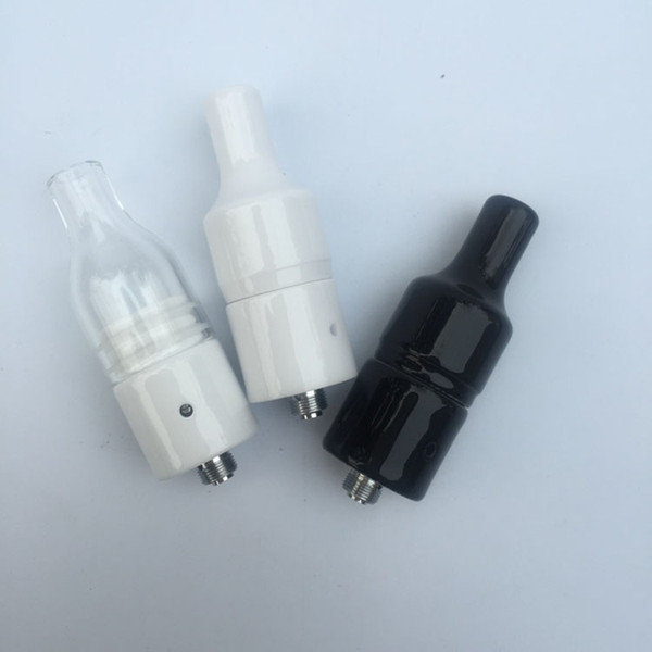 black white color ceramic donut atomizer with dabber tool full ceramic vaporizer 2.5ml kiln ceramic Element wax Vaporizer fit ego battery