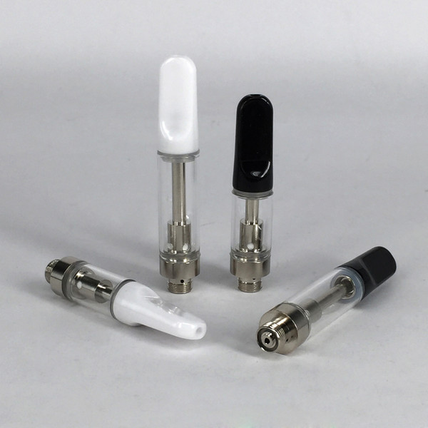 Plastic tube packaging eCig TH205 th210 Ceramic coil Ceramic mouth extract Oil Vape Cartridges .5ml 1ml 2.0mm holes Wickless atomizer