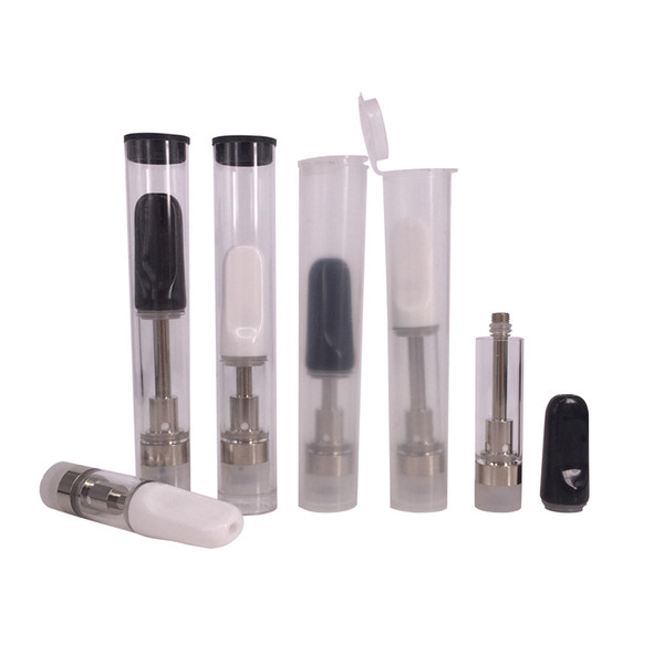 High quality Ceramic tips Thick oil cartridge wickless full ceramic atomizer ecig vape pen .5ml 1ml disposable vaporizer factory price