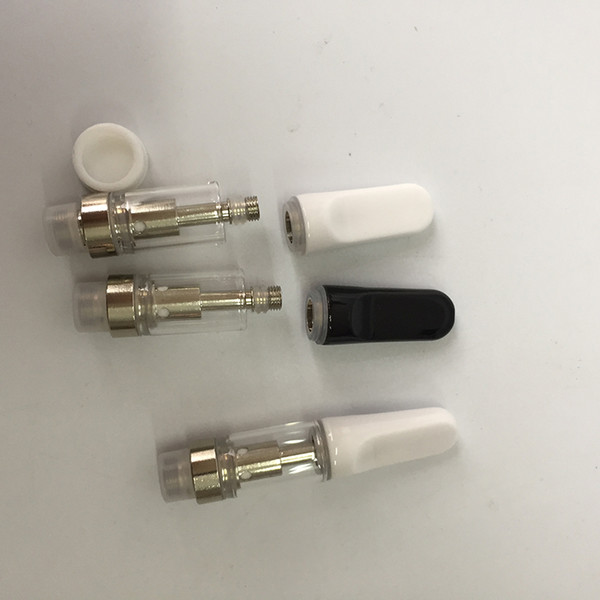 Ceramic mouthpiece .5ml Vape Cartridges Th205 Thick oil cartridge full ceramic atomizer Pyress Glass vape pen disposable vaporizer