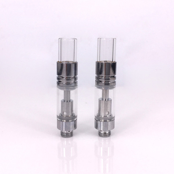 Wholesale .5ml 1ml 510 thread Glass tank ceramic coil Silver Gold color M6T TH205 TH210 vape cartridge with Glass tip For viscous oil