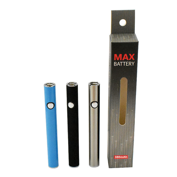 Original MAX Preheat Battery 380mAh Variable Voltage Bottom Charge 510 Thread for V9 Thick Oil Cartridge Free Shipping