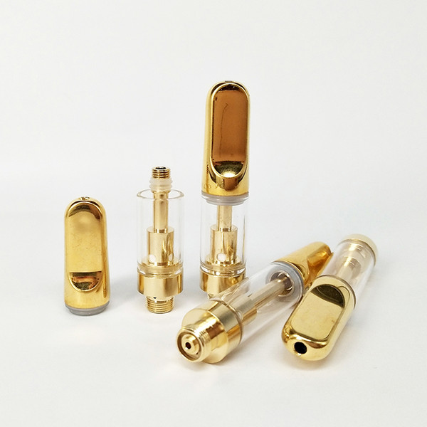 Best Quality Gold Atomizer TH205 Vape Cartridge 510 Thread Glass Tank Ceramic Coil Oil Cartridges Ceramic Tip Smoking